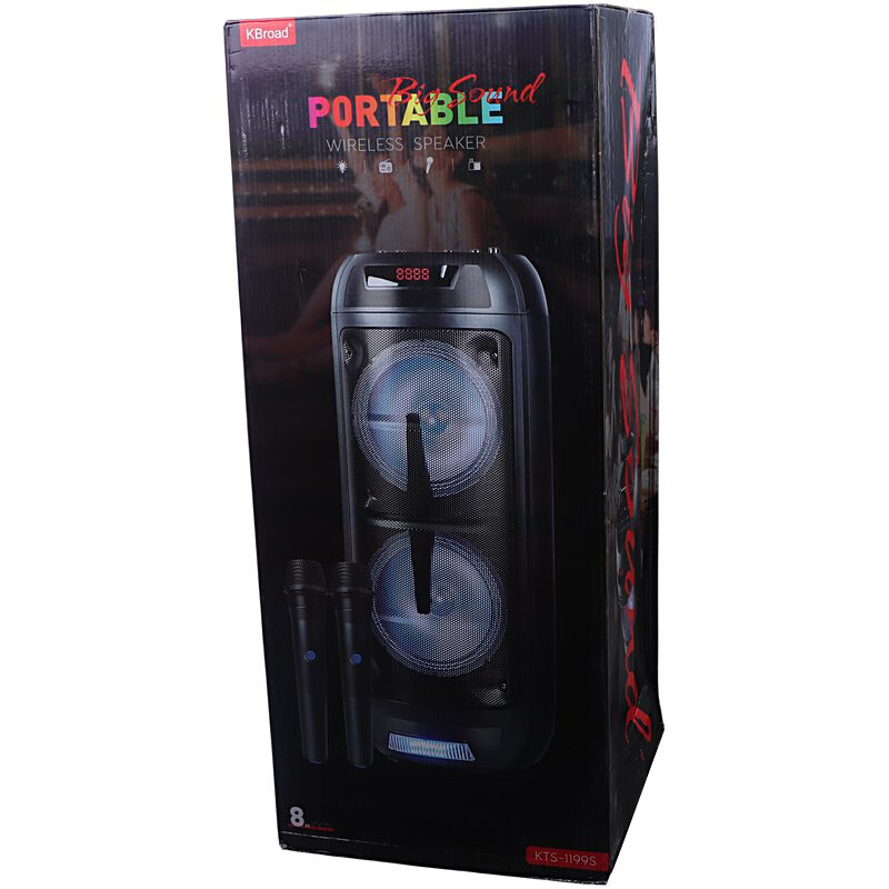 اسپیکر چمدانی بلوتوثی کی برود KTS-1199S + میکروفون