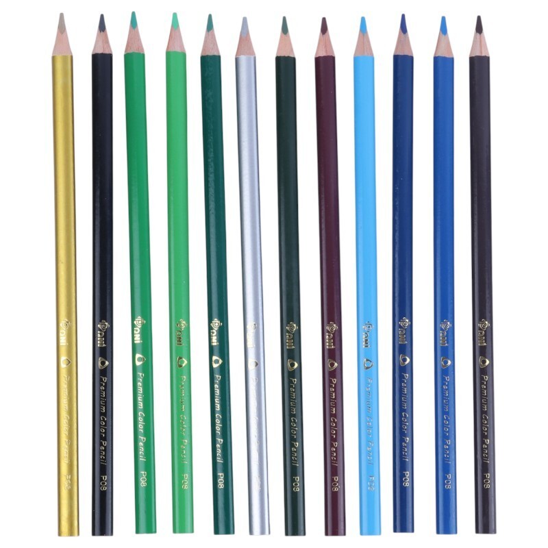 مداد رنگی 24 رنگ پانی P-08