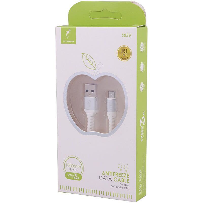 کابل میکرو یو اس بی فست شارژ 3 آمپر اسکای دلفین S05V طول 1 متر