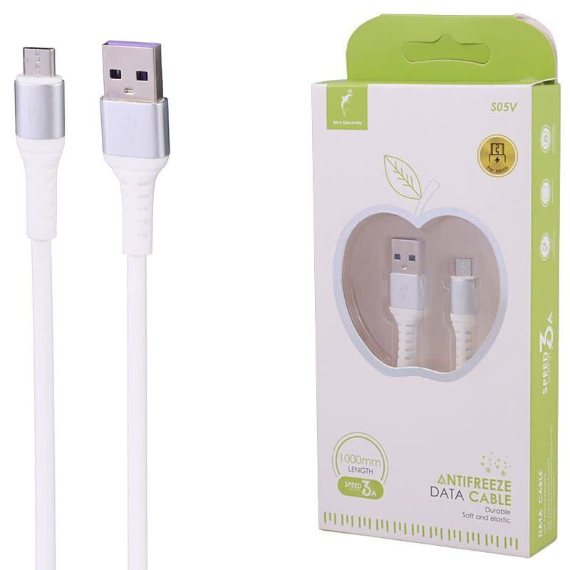 کابل میکرو یو اس بی فست شارژ 3 آمپر اسکای دلفین S05V طول 1 متر