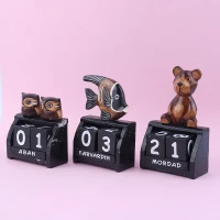 تقویم چوبی رومیزی طرح فانتزی بزرگ