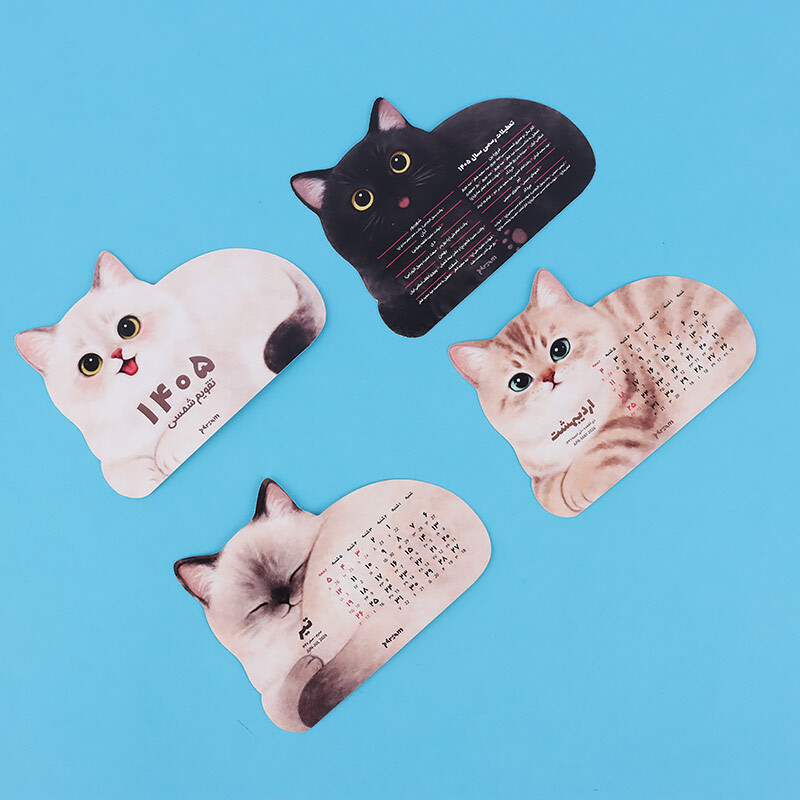 تقویم رومیزی 1405 پارسام طرح گربه