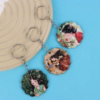 جاکلیدی چوبی پارسام طرح دختر جنگل