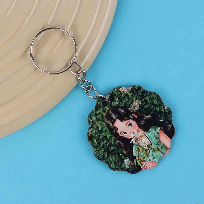 جاکلیدی چوبی پارسام طرح دختر جنگل