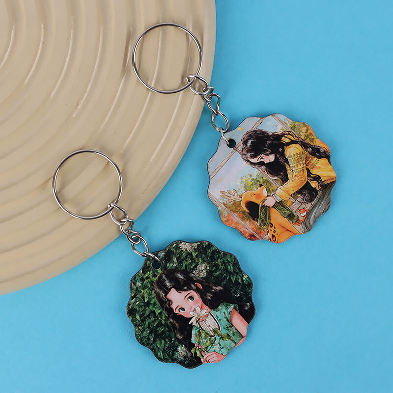 جاکلیدی چوبی پارسام طرح دختر جنگل