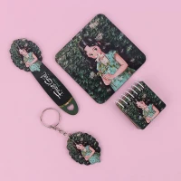 ست لوازم تحریر 4 عددی پارسام طرح دختر جنگل