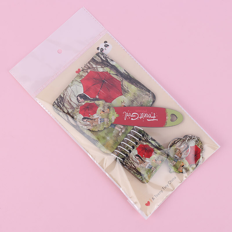 ست لوازم تحریر 4 عددی پارسام طرح دختر جنگل