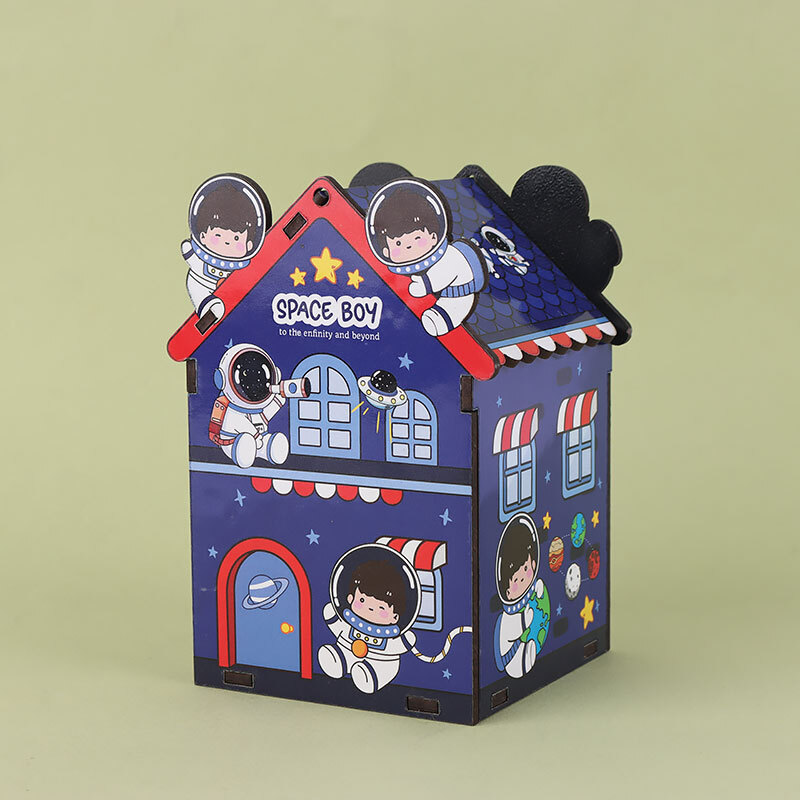 سطل زباله چوبی طرح فضانورد پارسام Parsam