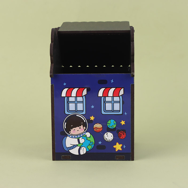 سطل زباله چوبی طرح فضانورد پارسام Parsam