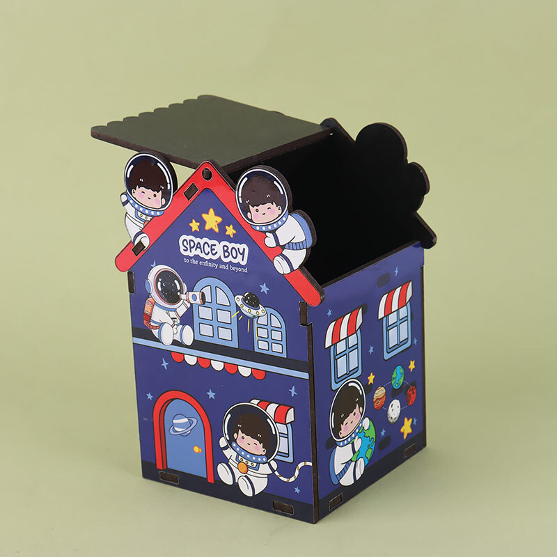 سطل زباله چوبی طرح فضانورد پارسام Parsam