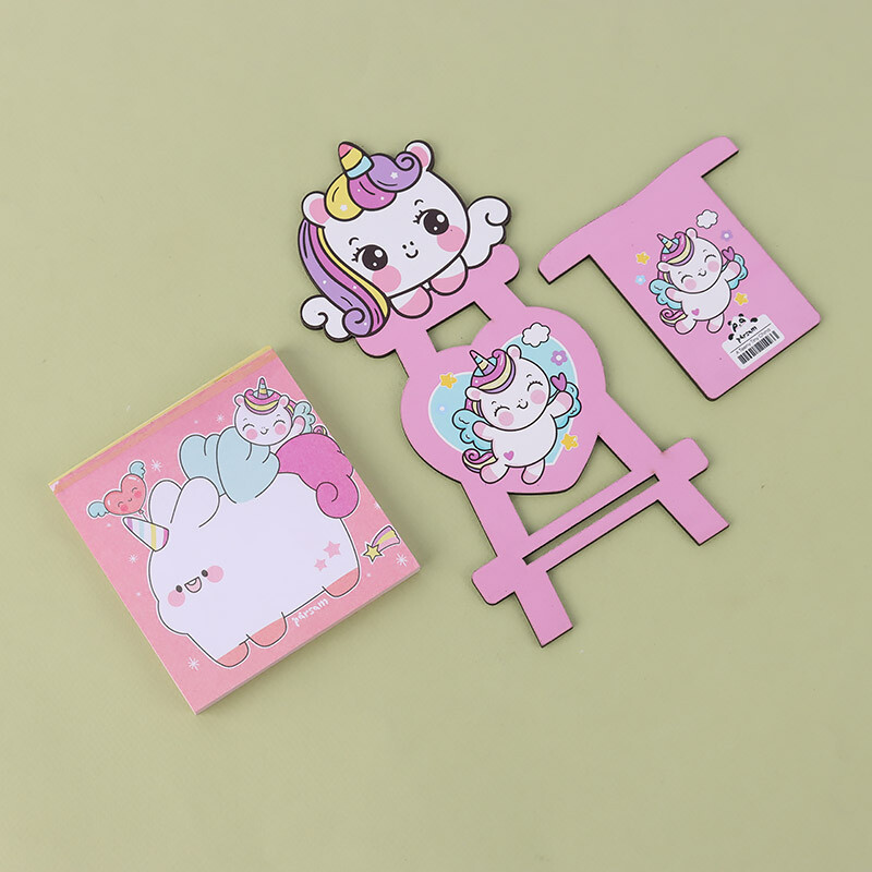 کاغذ یادداشت چسب دار 96 برگ پارسام طرح تک شاخ سایز 9.9*9.2 سانتی متر