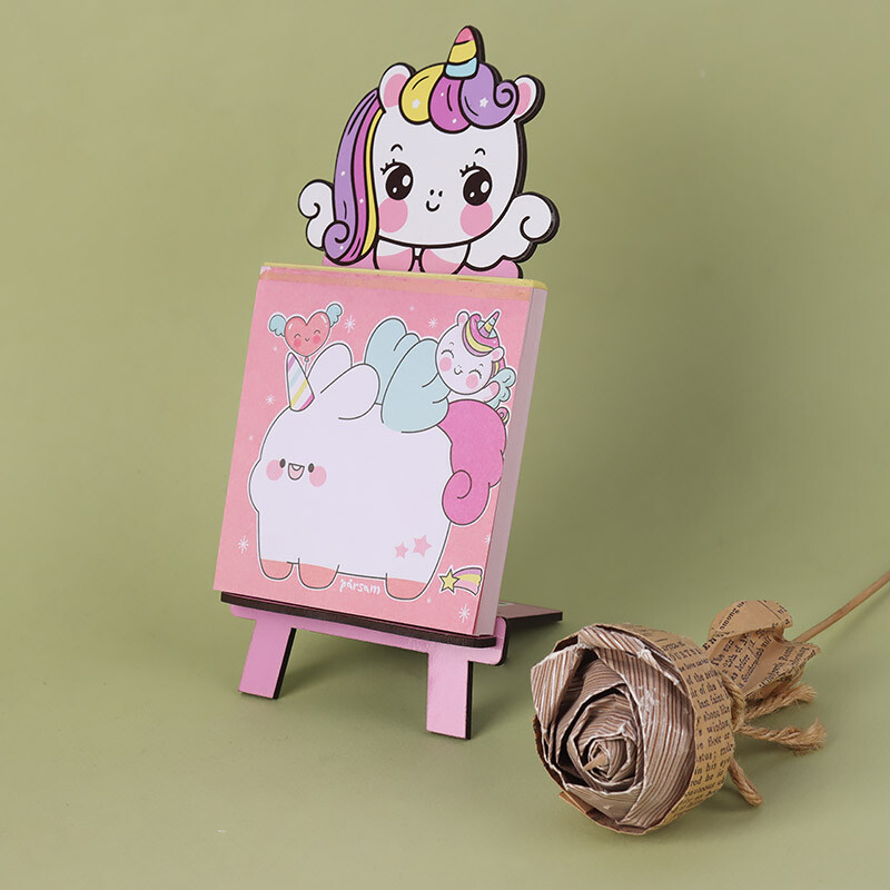 کاغذ یادداشت چسب دار 96 برگ پارسام طرح تک شاخ سایز 9.9*9.2 سانتی متر