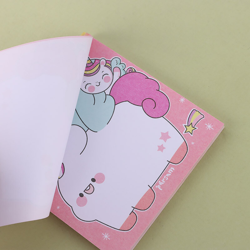 کاغذ یادداشت چسب دار 96 برگ پارسام طرح تک شاخ سایز 9.9*9.2 سانتی متر