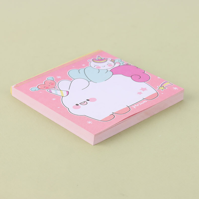 کاغذ یادداشت چسب دار 96 برگ پارسام طرح تک شاخ سایز 9.9*9.2 سانتی متر