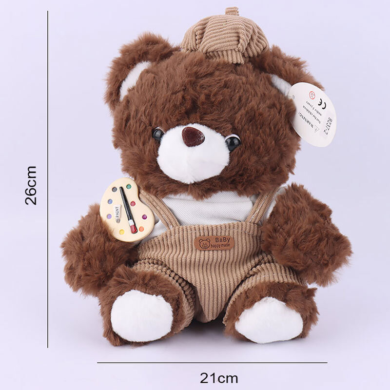 عروسک پولیشی خرس نقاش کد 9237/2