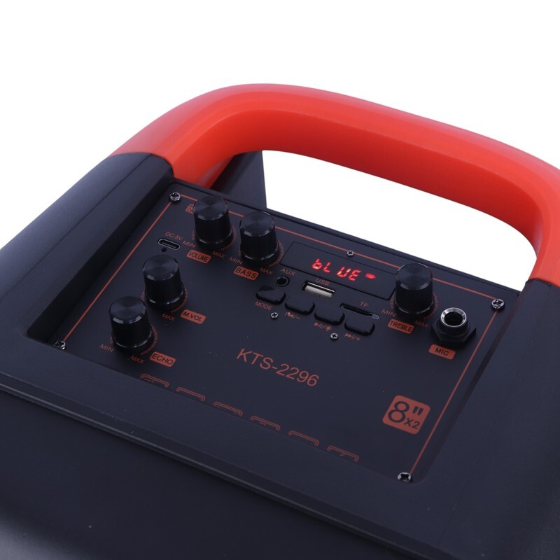اسپیکر چمدانی بلوتوثی کی برود KTS-2296 + میکروفون و ریموت کنترل