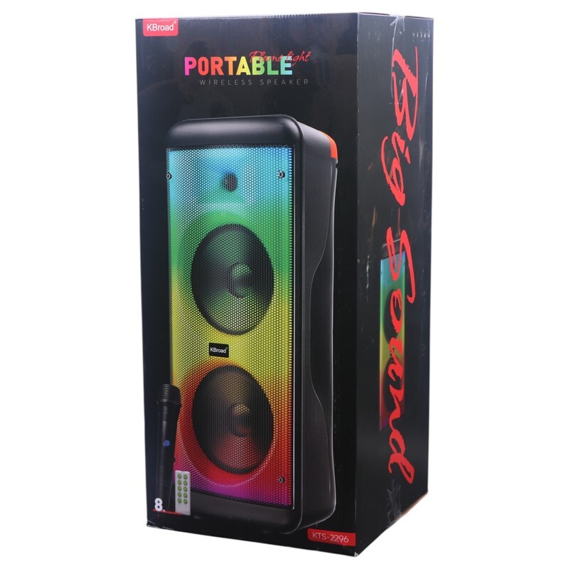 اسپیکر چمدانی بلوتوثی کی برود KTS-2296 + میکروفون و ریموت کنترل