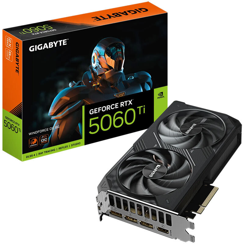 کارت گرافیک Gigabyte GeForce RTX 5060 Ti WINDFORCE OC 8GB GDDR7 128Bit