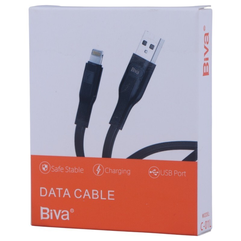 کابل لایتنینگ فست شارژ 2.4 آمپر بیوا C-01L طول 1 متر