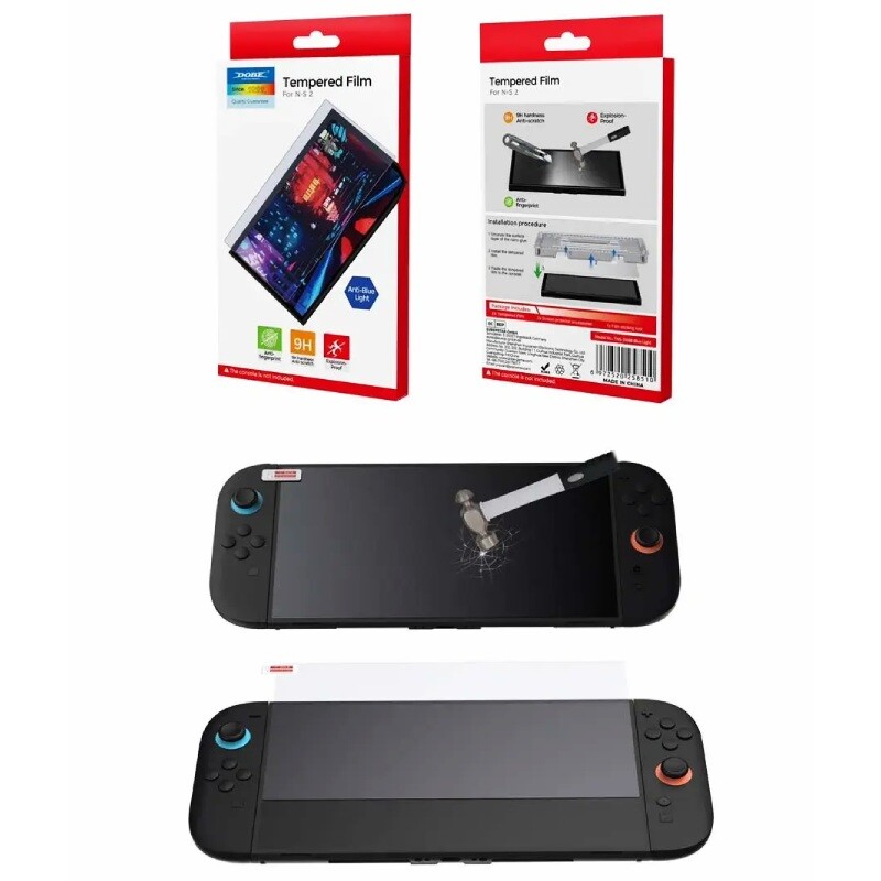 کاور شیشه ای صفحه نمایش کنسول نینتندو Dobe TNS-3166 HD Nintendo Switch 2