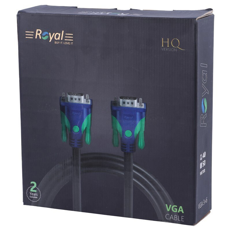 کابل 6+3 VGA رویال Royal طول 40 متر