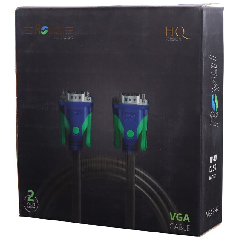 کابل VGA 3+6 رویال Royal طول 50 متر