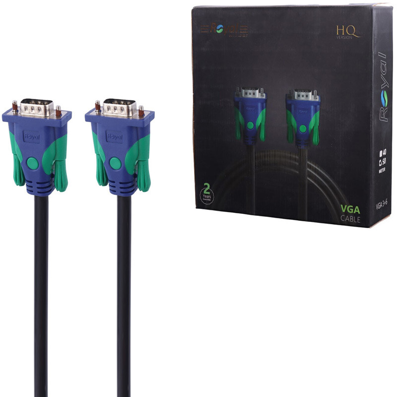 کابل VGA 3+6 رویال Royal طول 50 متر