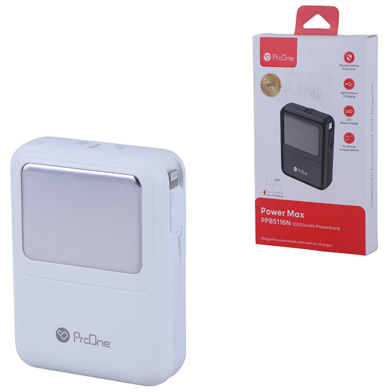 پاور بانک بی سیم فست شارژ پرووان PPB5116N QC3.0 PD 22.5W ظرفیت 10000 میلی آمپر ساعت