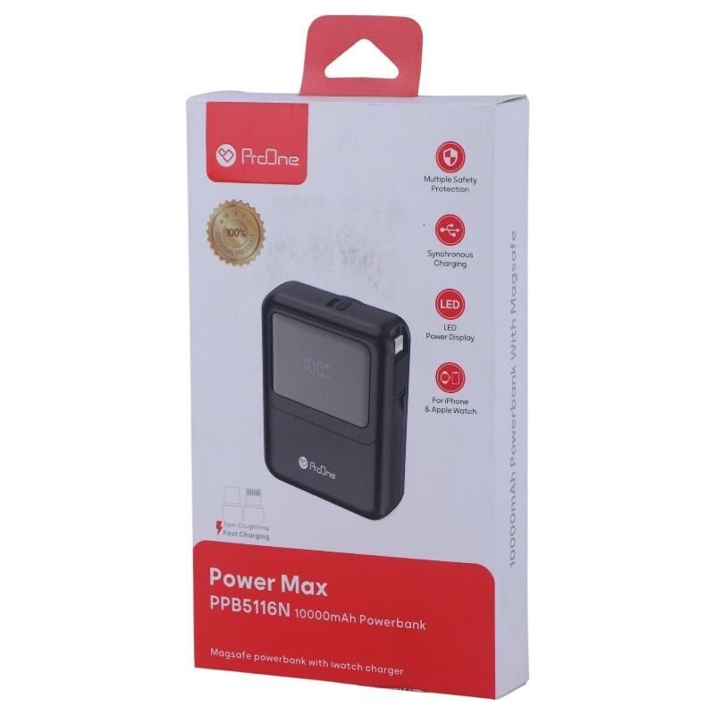 پاور بانک بی سیم فست شارژ پرووان PPB5116N QC3.0 PD 22.5W ظرفیت 10000 میلی آمپر ساعت