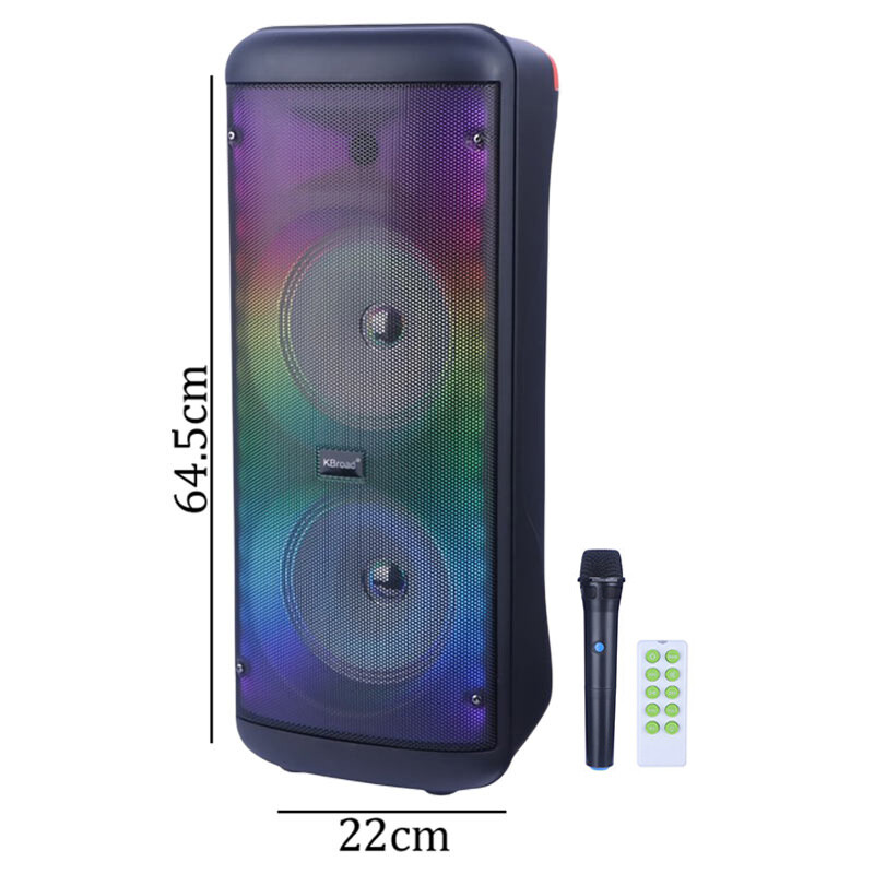 اسپیکر چمدانی بلوتوثی کی برود KTS-2296 + میکروفون و ریموت کنترل