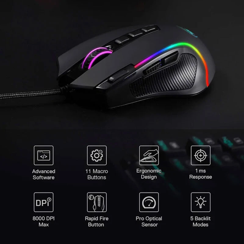 موس گیمینگ ردراگون PREDATOR M612