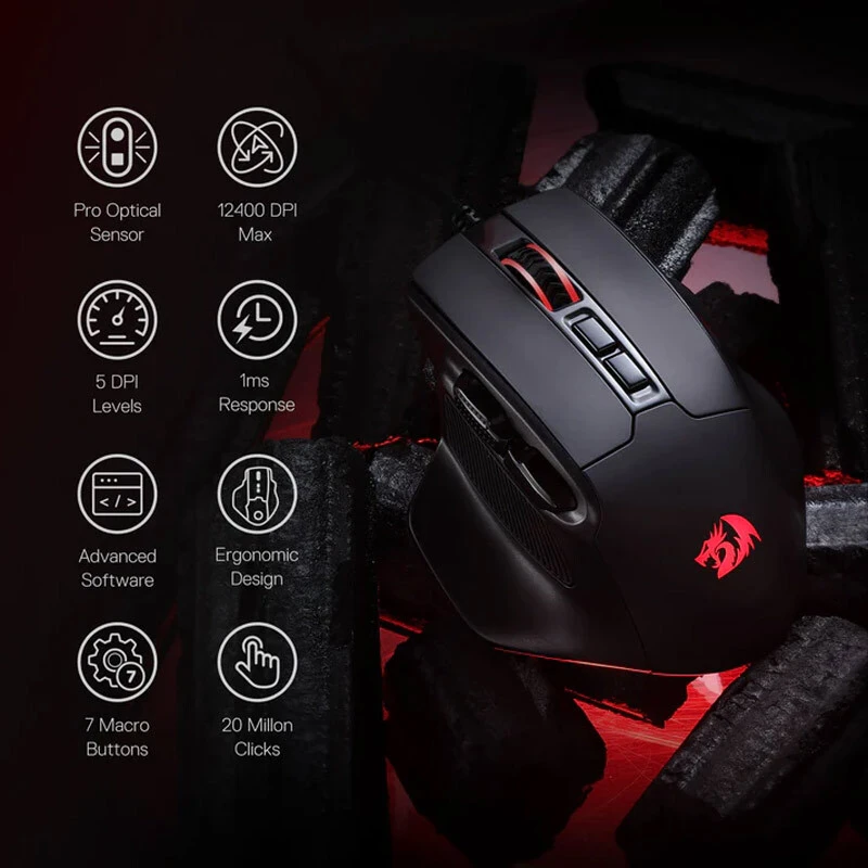 موس گیمینگ ردراگون BULLSEYE M806 RGB