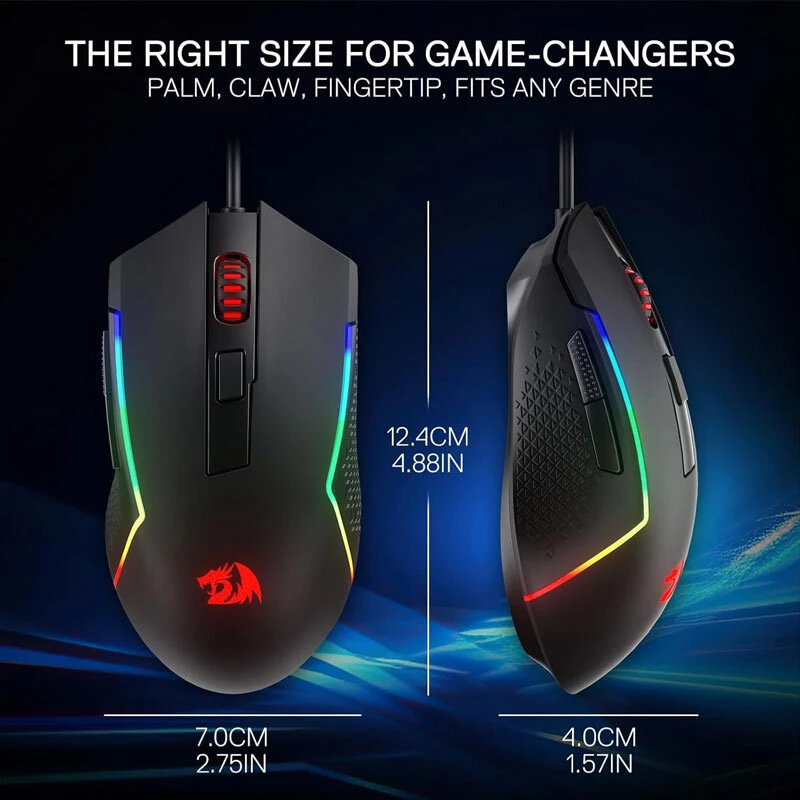 موس گیمینگ ردراگون M616 Trident Lite RGB