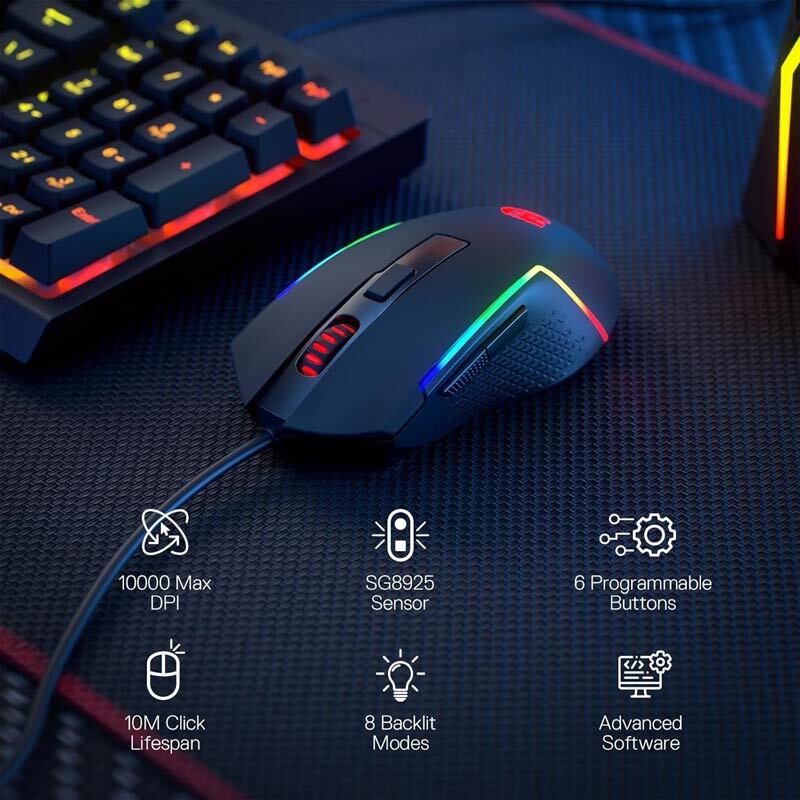 موس گیمینگ ردراگون M616 Trident Lite RGB
