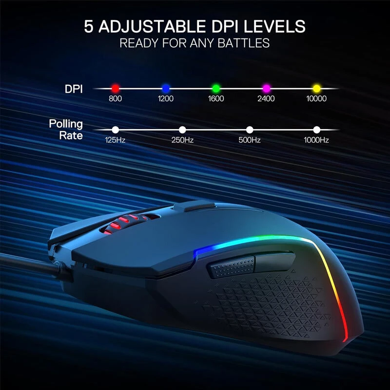 موس گیمینگ ردراگون M616 Trident Lite RGB