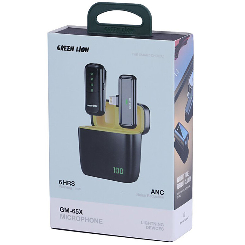 میکروفون یقه ای بی سیم Green Lion GM-65X Lightning