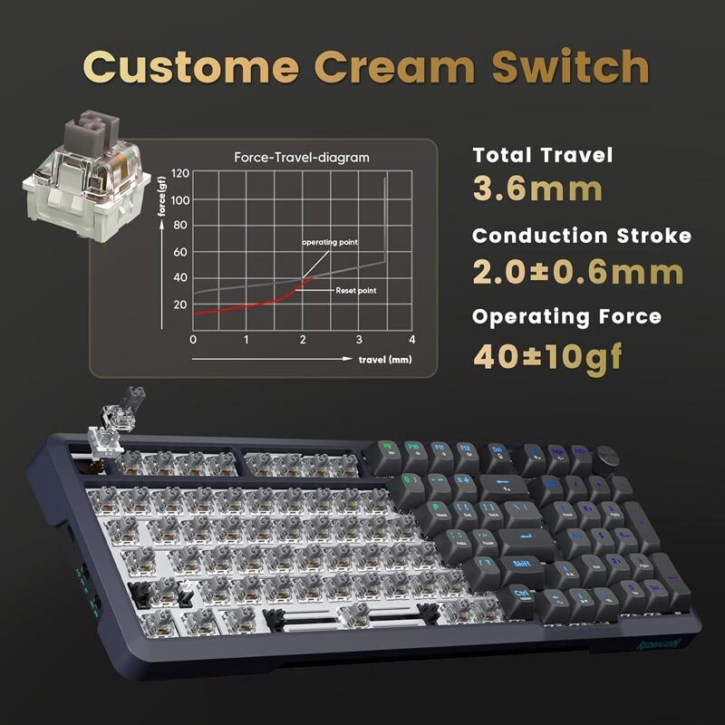 کیبورد بی سیم گیمینگ ردراگون BRAGI PRO K688 GB