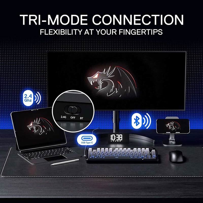 کیبورد بی سیم گیمینگ ردراگون Ucal Pro K673 SP