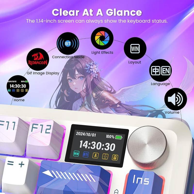 کیبورد بی سیم گیمینگ ردراگون K708AK RGB PRO