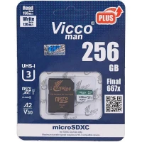 رم میکرو 256 گیگ ویکومن Vicco Man Final 667X A2 V30 U3 C10 150MB/s + خشاب