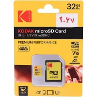 رم میکرو 32 گیگ کداک Kodak Premium A1 V10 U1 C10 90MB/s + خشاب