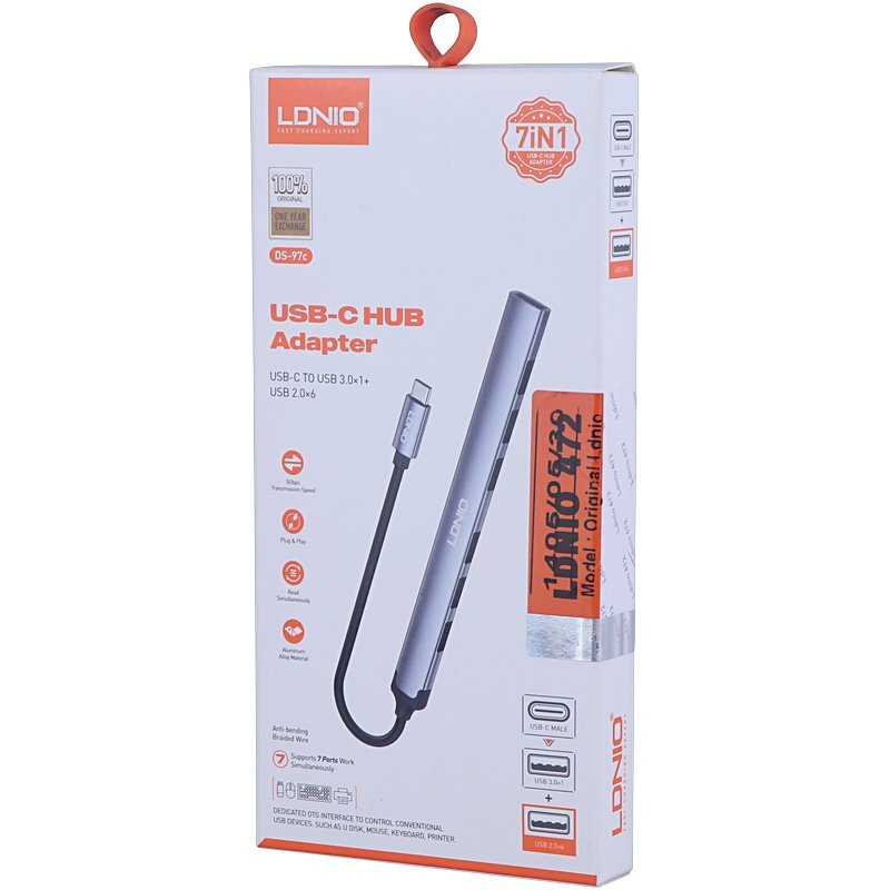 هاب 7 پورت Type-C الدینیو DS-97C