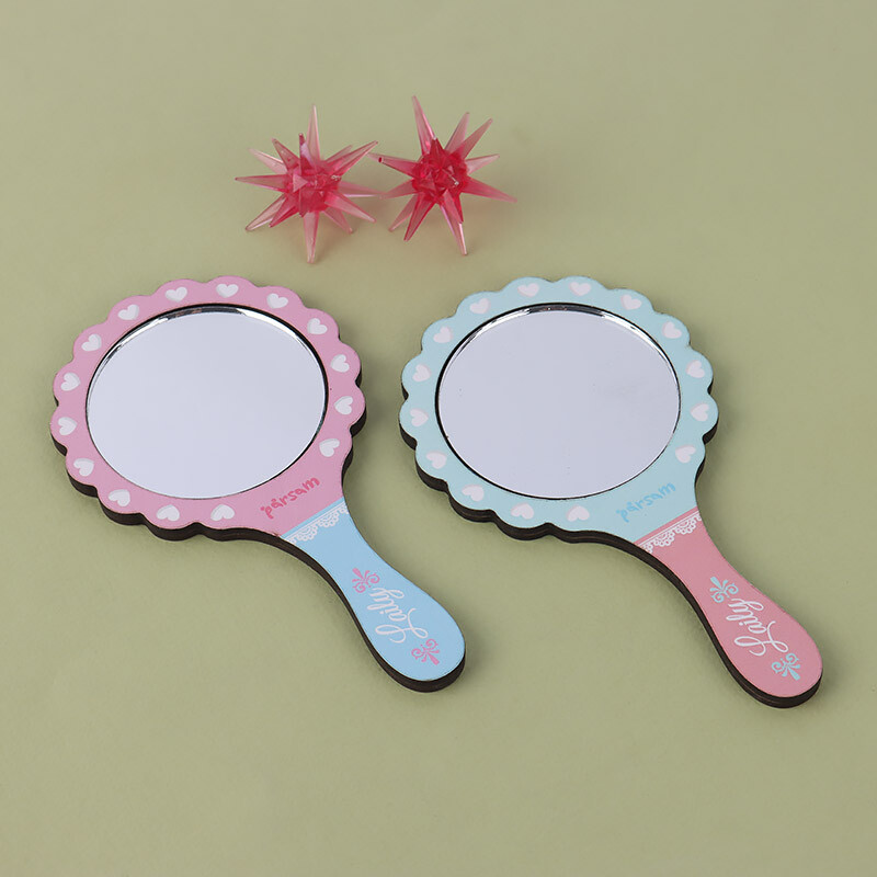 آینه دستی چوبی طرح دختر پارسام