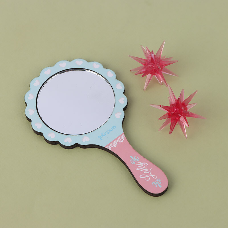 آینه دستی چوبی طرح دختر پارسام