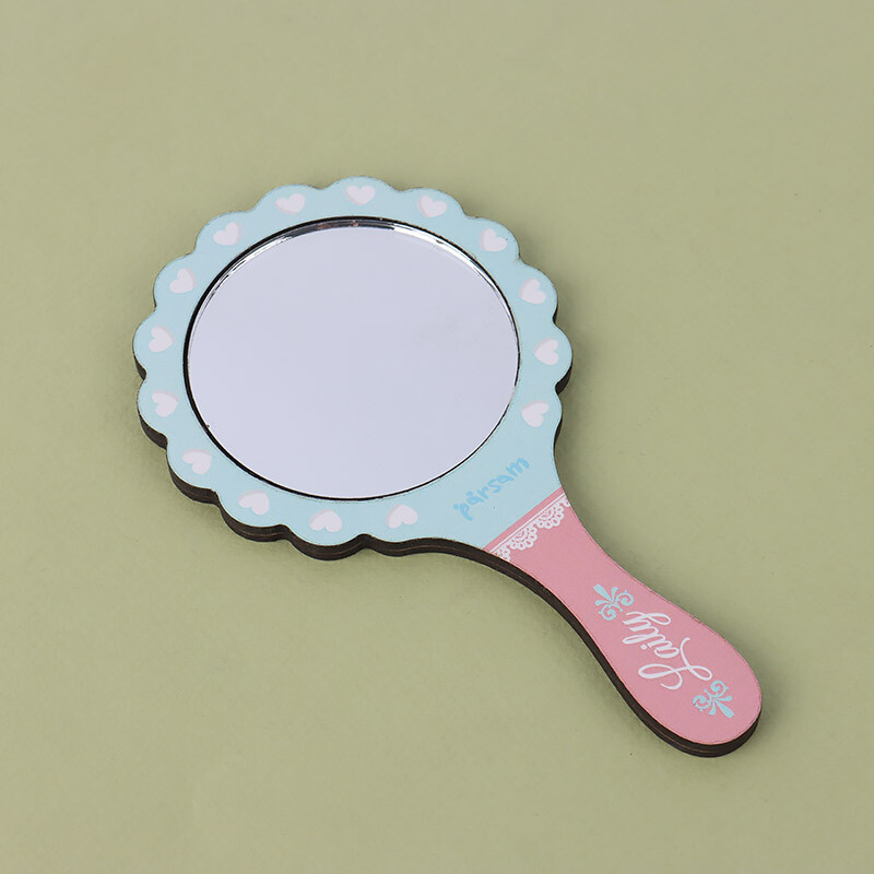 آینه دستی چوبی طرح دختر پارسام