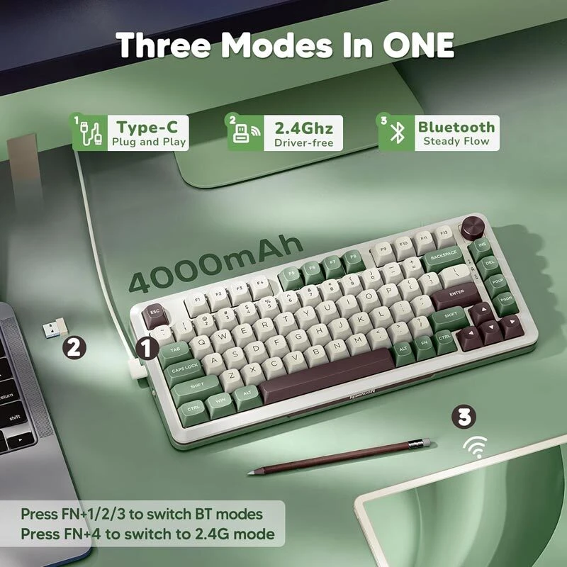 کیبورد بی سیم گیمینگ ردراگون CYRUS K681 PRO Leopard L Switch