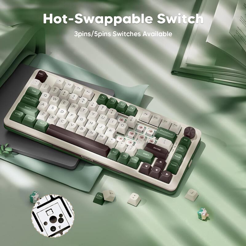 کیبورد بی سیم گیمینگ ردراگون CYRUS K681 PRO Leopard L Switch