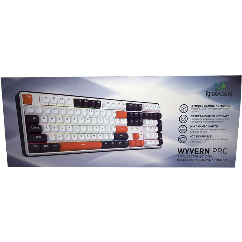 کیبورد بی سیم گیمینگ ردراگون WYVERN K689 PRO