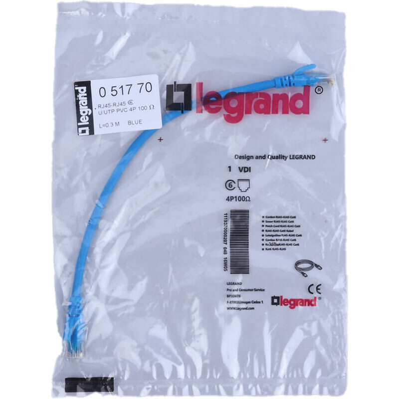 کابل شبکه Cat6 لگراند 051770 طول 30 سانتی متر