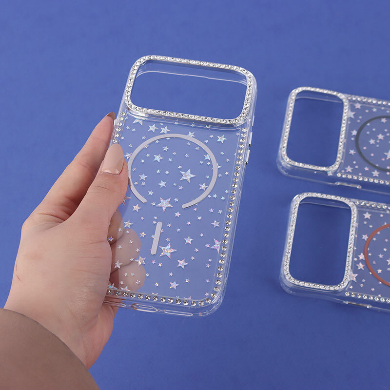 قاب ستاره دور نگین دار طرح مگ سیف